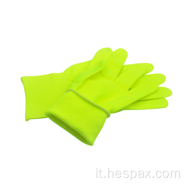 Hespax Giallo a maglia Lightwight Soft Safety Work Goves